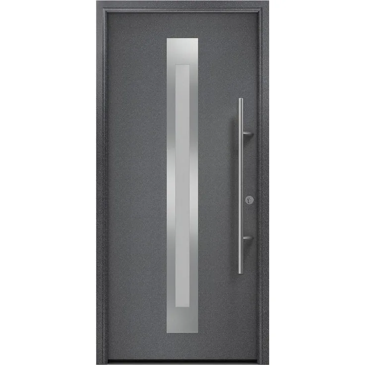 Hörmann Ecostar Haustür "ISOPRO Secur IPS 770S", anthrazit metallic (CH 703), 110 x 210 cm (B x H),DIN Rechts