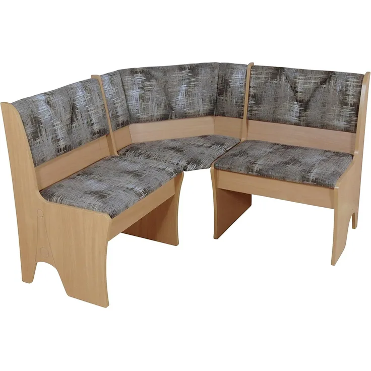 Eckbank mit Truhenfunktion "Paula I", 124x124 cm, buche / schoko