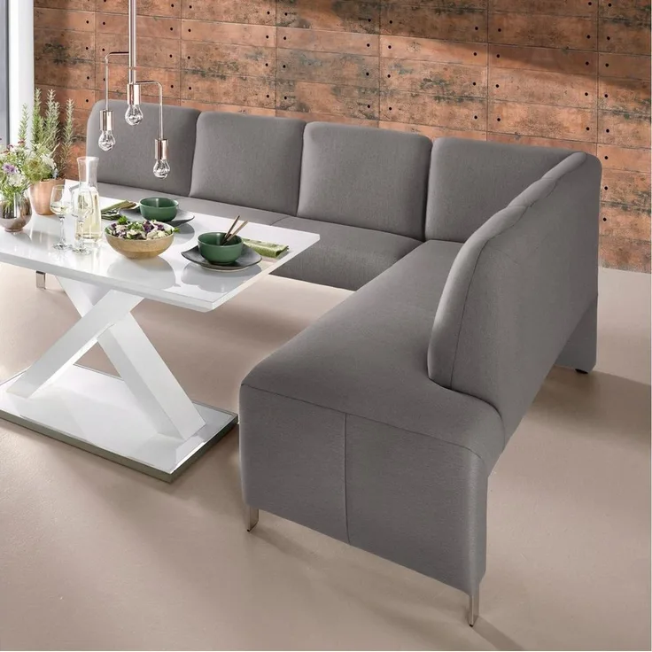exxpo - sofa fashion Eckbank Intenso, modern, 263/198 cm (B/T), hohe Bodenfreiheit, frei im Raum stellbar, hoher Sitzkomfort