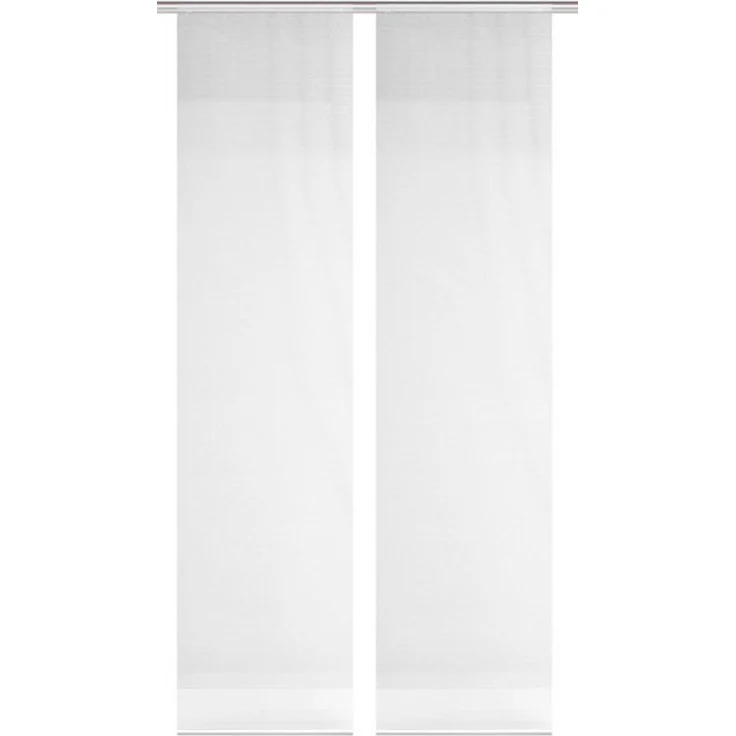 HOME WOHNIDEEN Schiebegardine 2er-Set Schiebegardine ROM, halbtransparent BambusOptik, 2x 260x60 cm (2 St), Paneelwagen, transparent, 100% Polyester – Bild 4