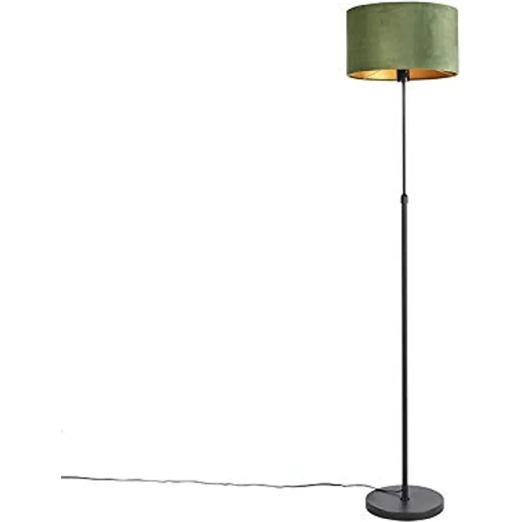 Qazqa Stehlampe Parte fl, ohne Leuchtmittel, Warmweiß, QAZQA Stehlampe, e27, Grün, Stahl, country-rustic