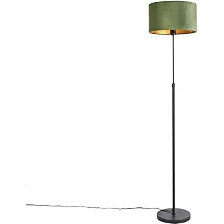 Qazqa Stehlampe Parte fl, ohne Leuchtmittel, Warmweiß, QAZQA Stehlampe, e27, Grün, Stahl, country-rustic – Bild 1