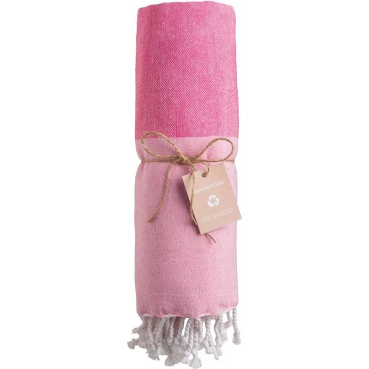 Pareo Futa Strandtuch 90x170 cm – Hamamtuch mit Fransen Rosa – Bild 2