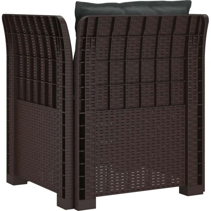 vidaXL 1-Sitzer Sessel mit Kissen Rattan-Look PP Braun 8011873 – Bild 5