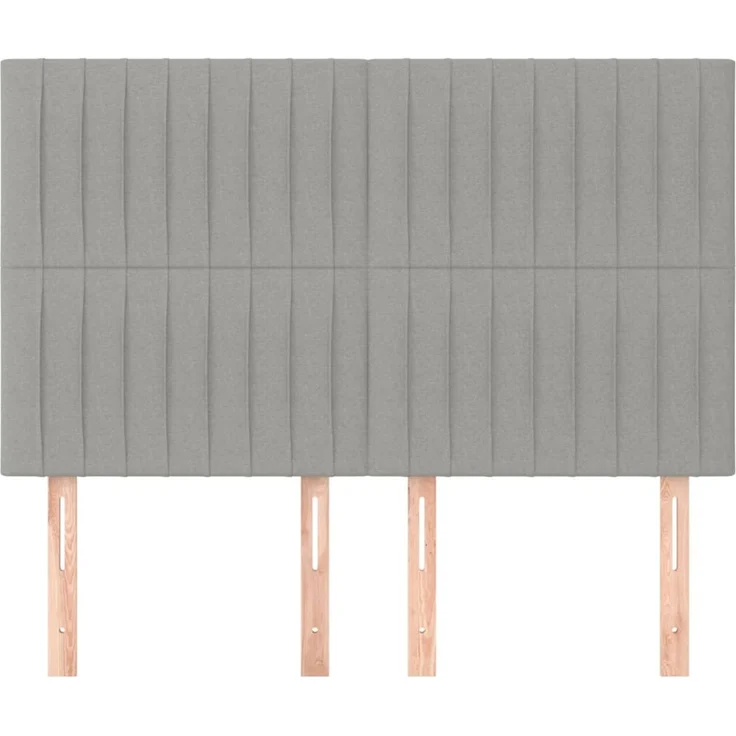 vidaXL Kopfteile 4 Stk. Hellgrau 72x5x78/88 cm Stoff 3116568 – Bild 3