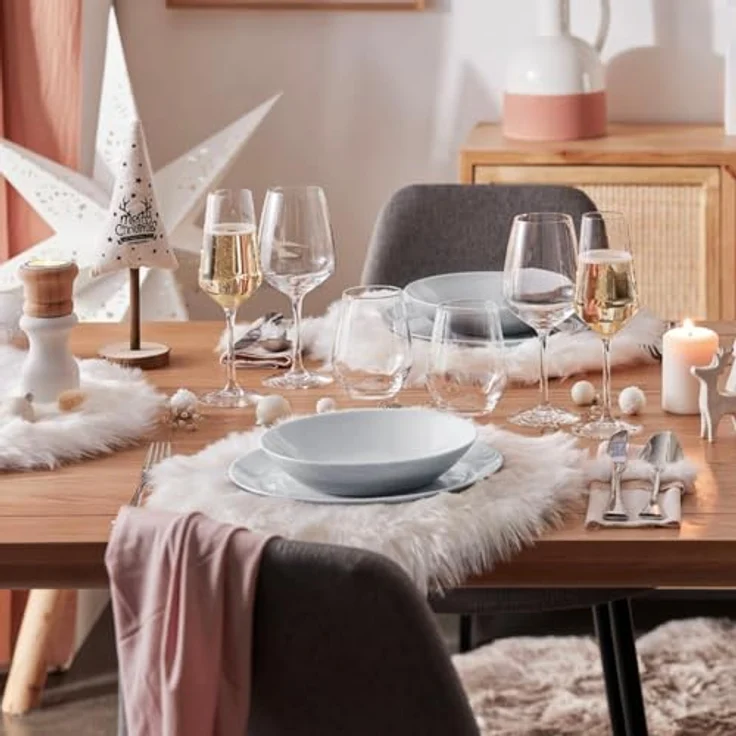 Geschirr-Set Luminarc Diwali Granit Grau Gehärtetes Glas 18 Stücke – Bild 7