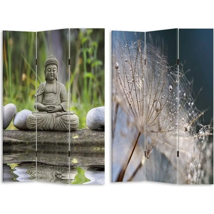 HTI-Line Paravent Paravent Buddha (Stück, 1 St, 1 Paravent), Raumteiler Sichtschutz Trennwand