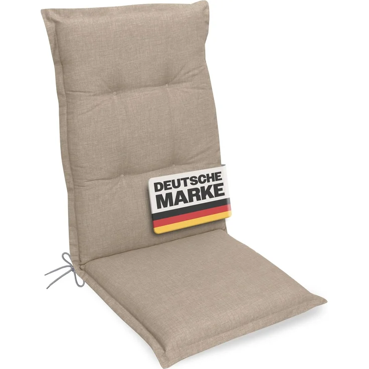 Gardissimo PREMIUM Hochlehner Gartenstuhl Auflagen 120x50x8cm natur – Bild 1