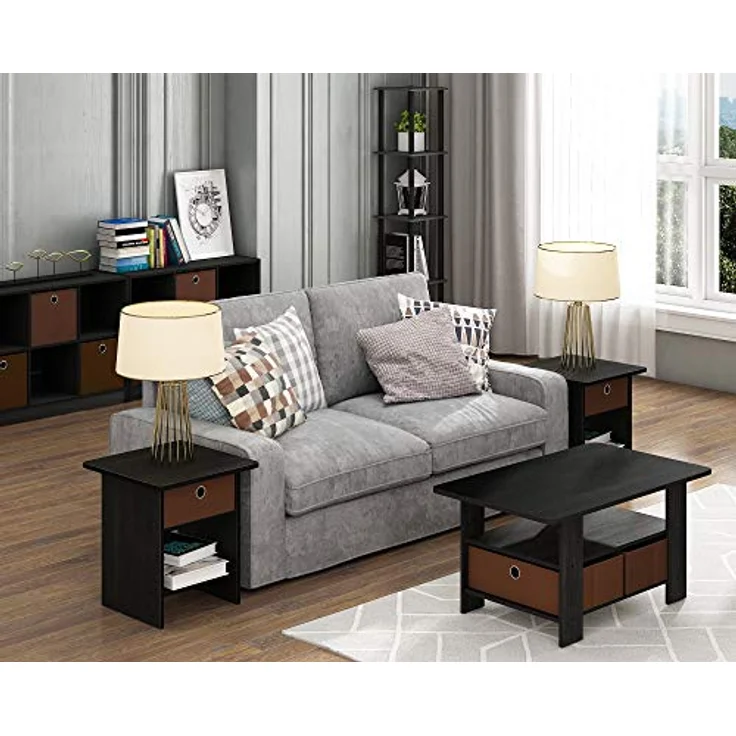 Furinno Cubic Kleiderschrank-Organizer und Aufbewahrung, 6-Fach Würfelregal mit Boxen, Offenes Regal Kleiderschrank-Aufbewahrung, für Kleiderschrank, Schlafzimmer, Wohnzimmer, Americano/Mittelbraun – Bild 2