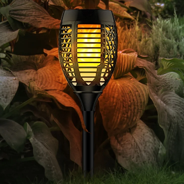 LED Solarleuchte, Fackel, Akku, IP44, schwarz, H 72,5cm – Bild 4