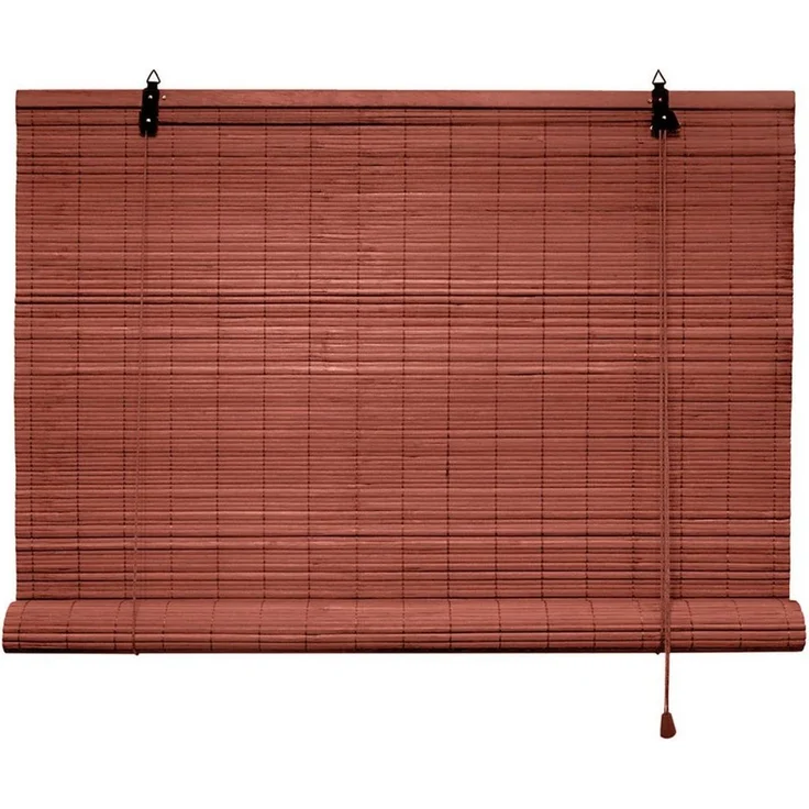 Rollo Bambusrollo, 40 x 130 cm, kirsche, Victoria M, verdunkelnd, ohne Bohren, freihängend, verschraubt, ohne Bohren, zum Schrauben – Bild 4