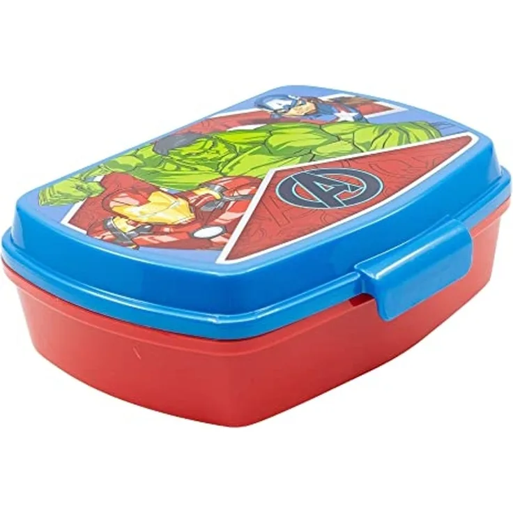 Marvel Avengers Lunchbox für Jungs mit Motiv ca. 17,5 x 14 x 6 cm