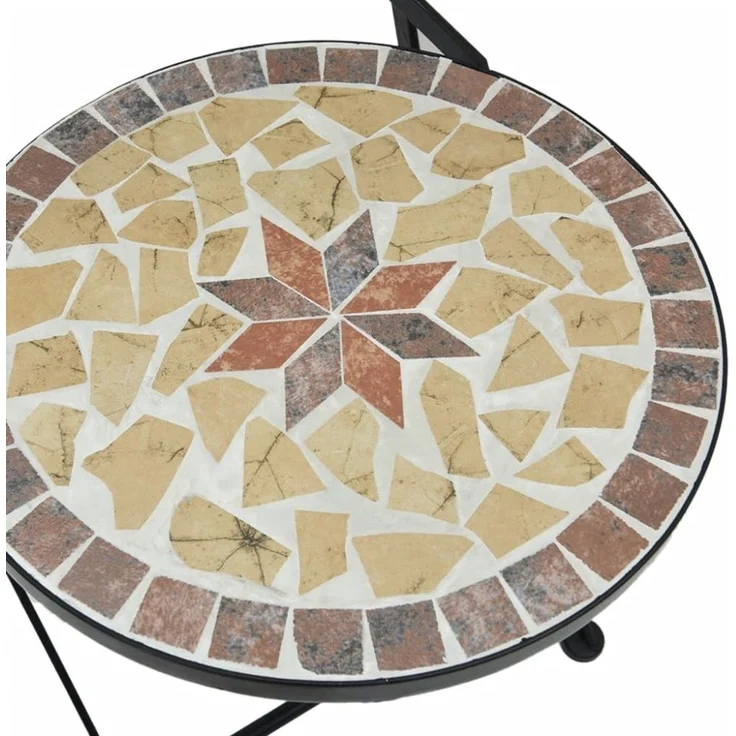 vidaXL Bistrostühle 2 Stk. Klappbar Terrakottarot und Weiß Keramik 4003407 – Bild 12