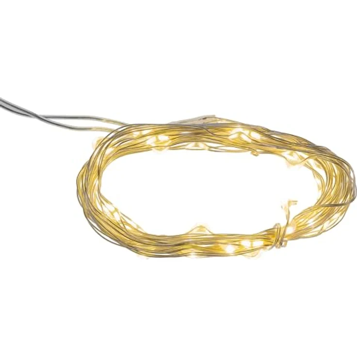 Idena 31824-2 - LED Micro Lichterkette mit 30 LEDs in Warmweiß, 2 Stück, 6 Stunden Timer Funktion, batteriebetrieben, je 3,2 m lang, Deko für Innen, zum Basteln, als Party Deko, Weihnachtsdeko – Bild 3