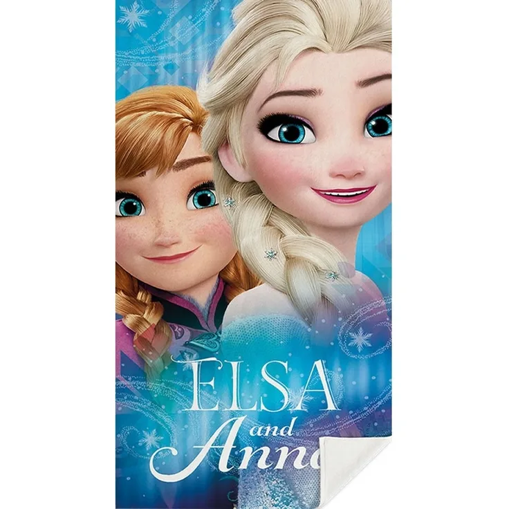 Disney Strandtücher Frozen Handtuch Kinder Badetuch XXL Anna Elsa die Eiskönigin 70x140 cm, 100 % Baumwolle
