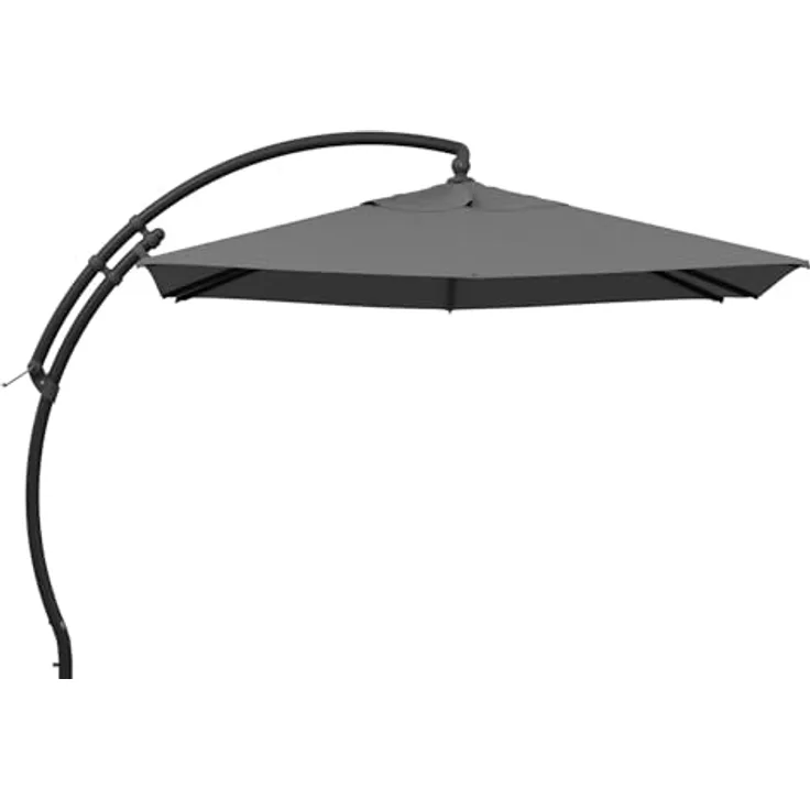 Sun Garden Ampelschirm Easy Sun, 300 x 300 cm, grau-meliert, 360° drehbar, neigbar, UPF 80