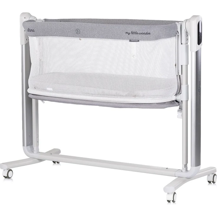 Chipolino Babywiege elektrisch Ultima Beistellbett Schaukelfunktion Musik Timer grau – Bild 2