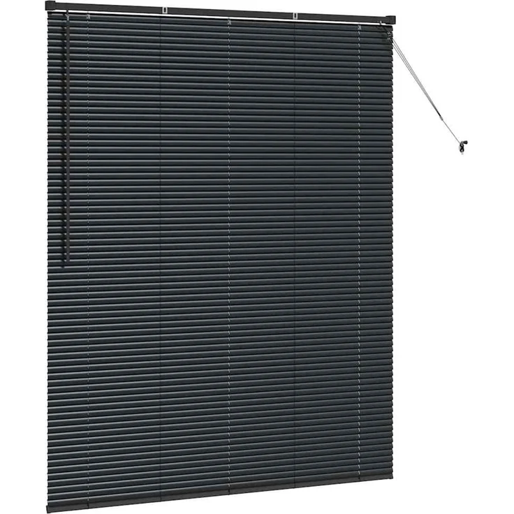 vidaXL Venezianische Jalousie Schwarz 175 x 145 cm 25 mm Aluminium 42006156 – Bild 5