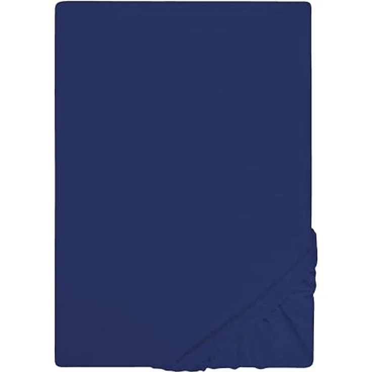 Castell Jersey-Stretch-Spannbetttuch 0077113, dunkelblau, 1x 180x200 cm - 200x200 cm – Bild 2