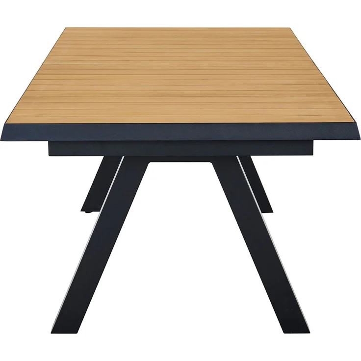 Gartentisch MONDO Latea, Aluminium, Anthrazit, Holzfarben, 205 x 77 x 103 cm – Bild 4
