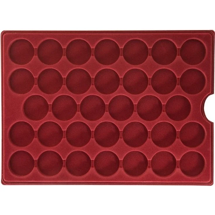 MC. Sammler Aufbewahrungsbox MC. Sammler Alu Münzkoffer frei bestückbar mit Münztableaus Ihrer Wahl, Tableau 34 Fächer-36mm Ø – Bild 3