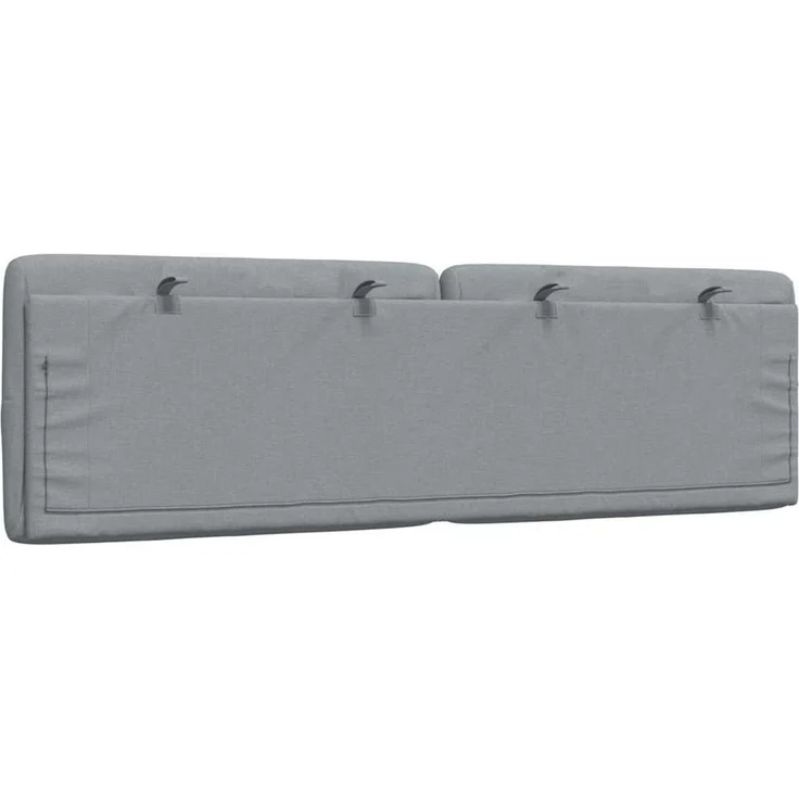 vidaXL Kopfteil-Kissen Hellgrau 160 cm Stoff Grau – Bild 5