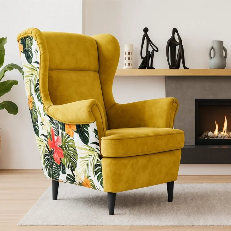 Beautysofa Ohrensessel Havana im skandinavischen Stil (hoher Rückenlehne & modernem Design), 4 trendige Farben zur Auswahl – Bild 3