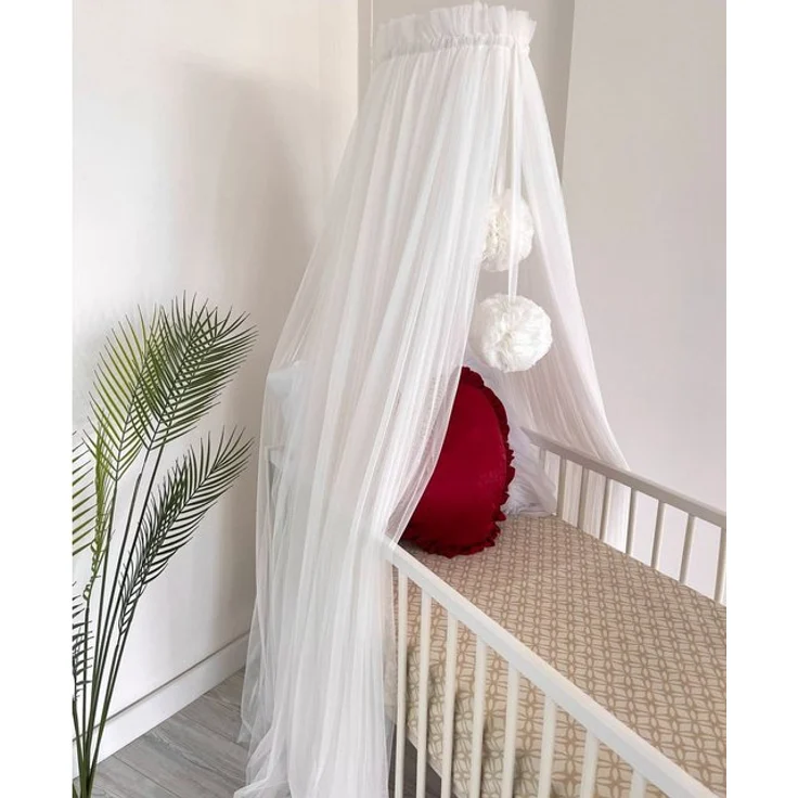 Baby Fancyroom Betthimmel Betthimmel aus 12 Meter Tüll aus 1. Klasse für Kinderbett Gitterbett, Himmel für Babybett Kinderbett – Bild 3