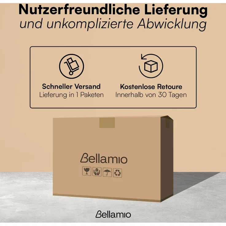 Bellamio 'Livny' Schminkspiegel mit LED-Glühbirnen, dimmbar, Hollywood Spiegel mit 3 Lichtfarben, weiß, 110x70 cm, inkl. Touch-Screen (mit Wandbefestigung) – Bild 11
