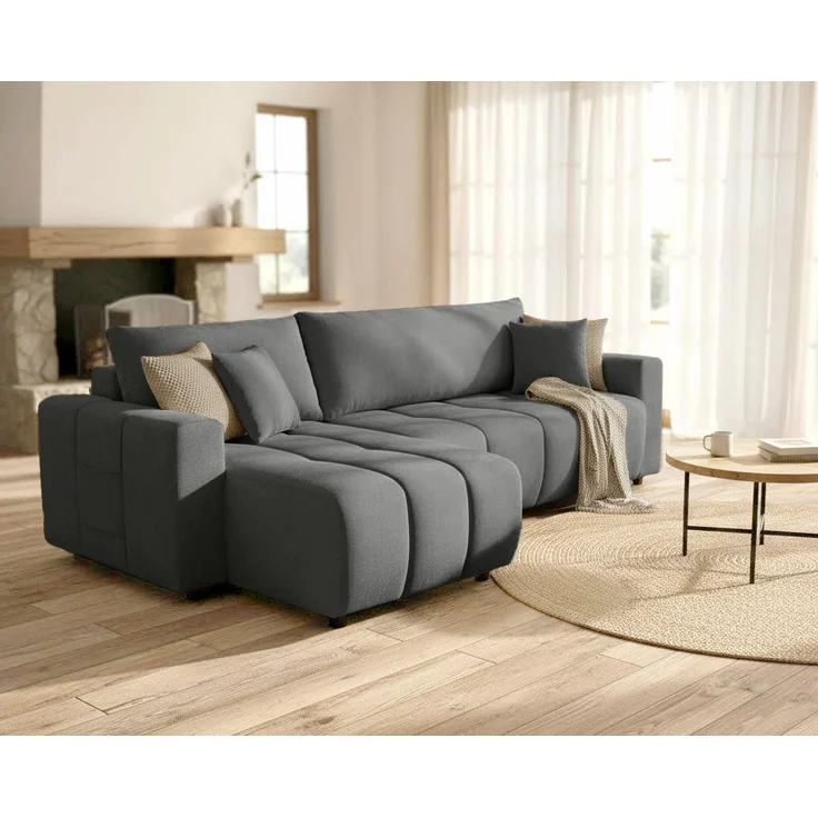 OTTO home Ecksofa YLVAA L-Form, 241 cm - OTTO. Verlässliche Qualität, Schlaffunktion (132/200), Bettkasten, Feinstruktur-Bezug – Bild 5