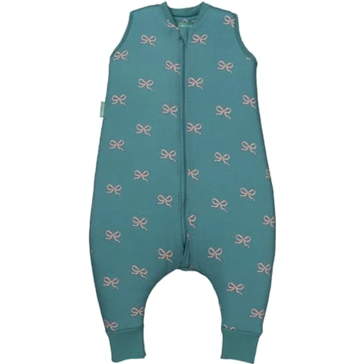 molis&co - Baby Schlafsack mit Füßen 2.5 TOG - Ganzjahres Schlafsack - Babyschlafsack mit Beinen - 100% Baumwolle (Oeko-TEX 100), Winterschlafsack Premium Qualität - Bows (80 cm) – Bild 2