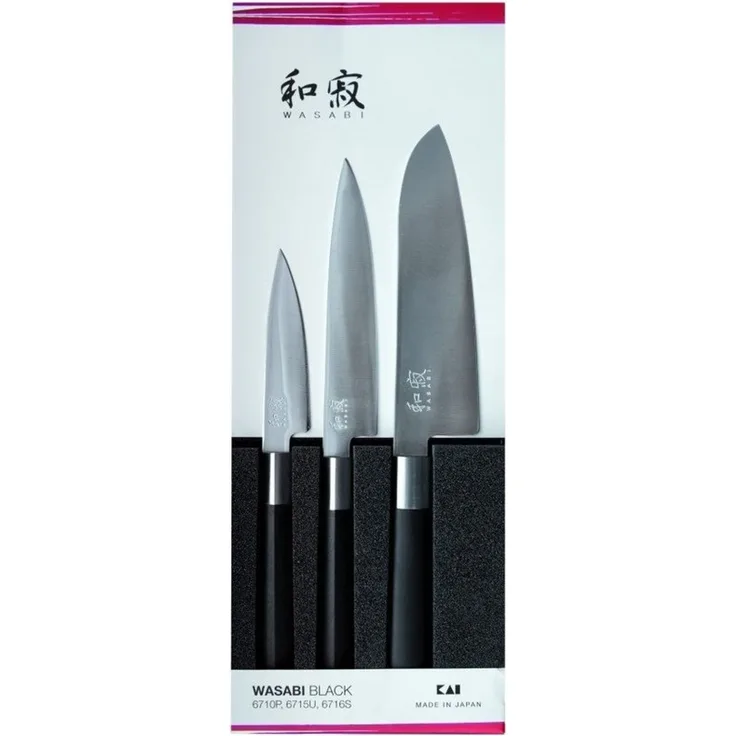 KAI Wasabi Black Messerset 67S-310 - 2 x Allzweckmesser + Santoku