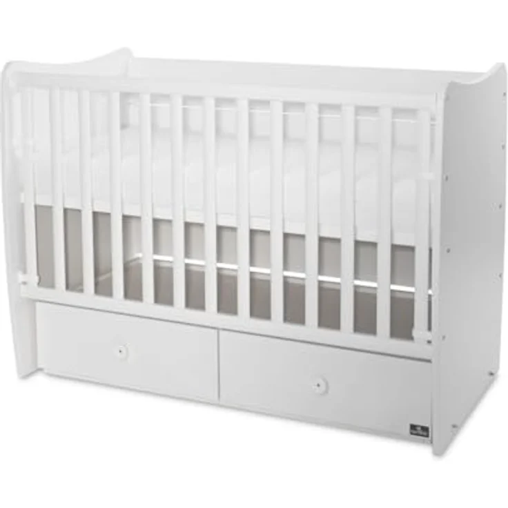 Lorelli Babybett MATRIX NEW, Gitterbett 120 x 60 cm mit Schaukelfunktion und 2 Schubladen, geeignet ab Geburt – Bild 5