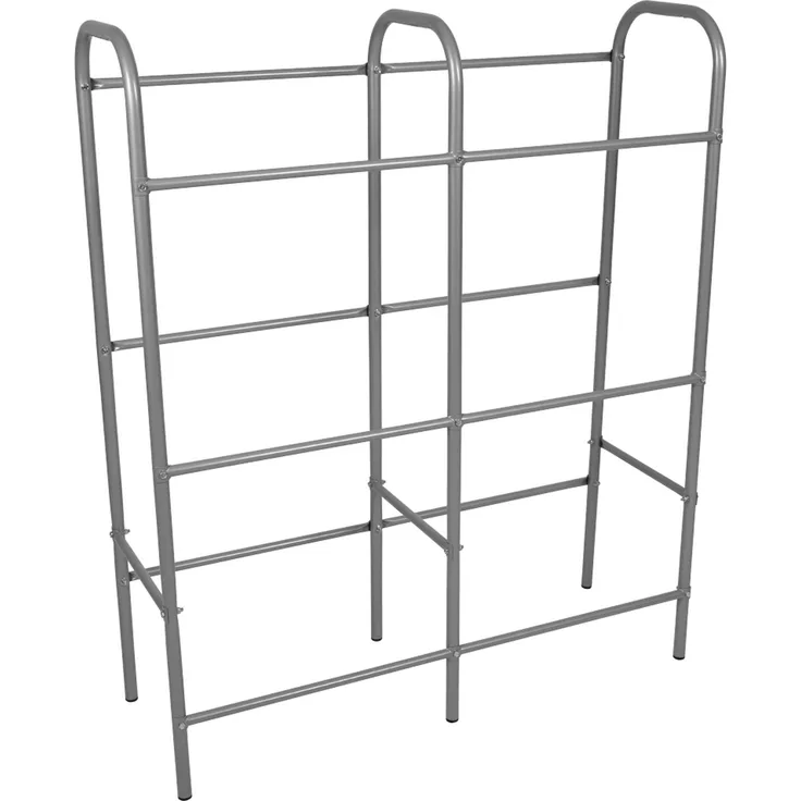 axentia Kastenständer, für 6 Kisten, ca. 96 x 116 x 34 cm, Silber
