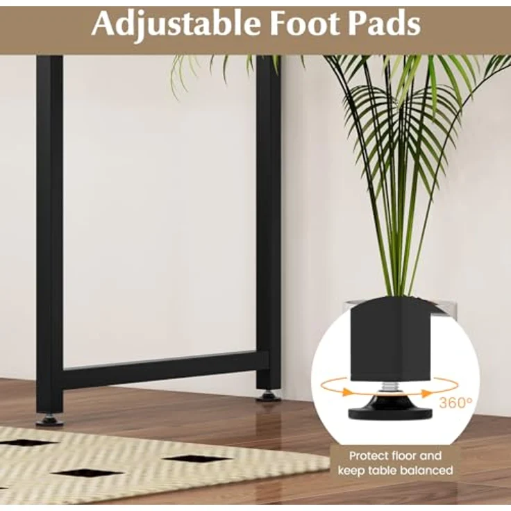 FANTASK Schreibtisch, Bürotisch 100-cm-Desktop, Kleiner Computertisch (Schwarz) – Bild 5