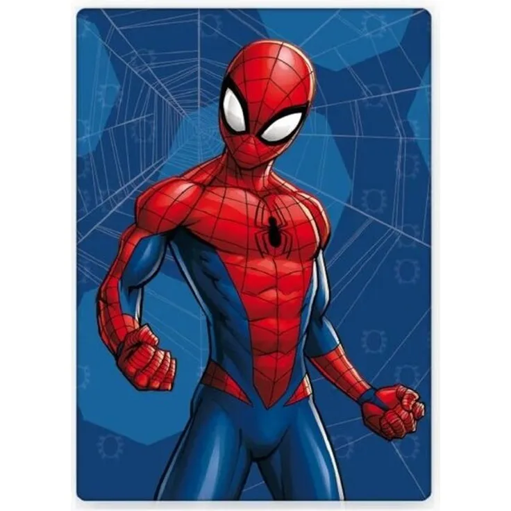 Kinderdecke Spiderman Fleecedecke Blau Kinder Warm Kuscheldecke 100 x 140cm, MARVEL