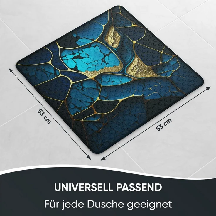 Sanilo Duschmatte mit Motiv, viele schöne Badematten zur Auswahl, rutschfeste & sichere Badematte, hochwertig, Kunststoff PVC, quadratisch, 230 extra starke Saugnäpfe, 53 x 53 cm, waschbar – Bild 3