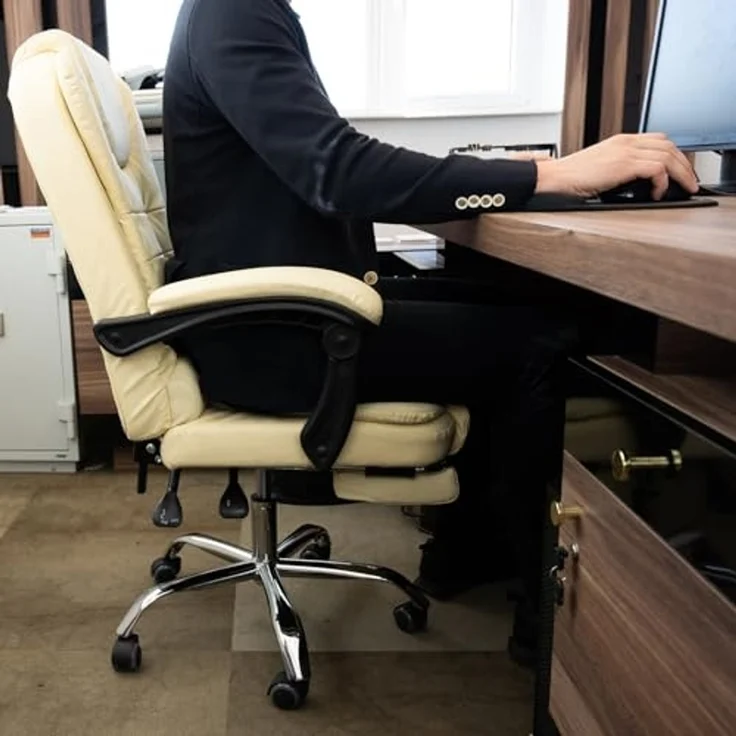 MALATEC Bürostuhl Ergonomischer Bürostuhl Fußstütze Drehsessel Drehstuhl Chefsessel – Bild 5