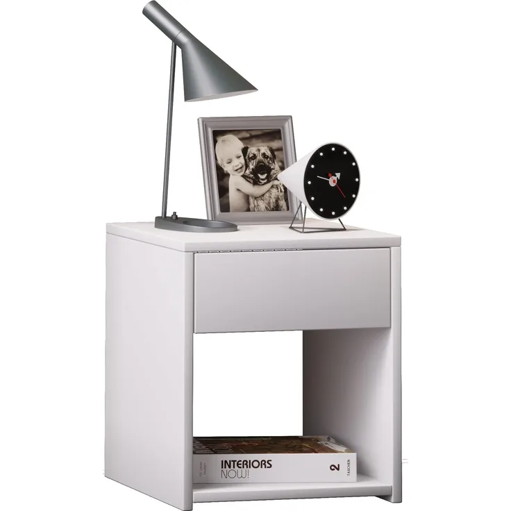 VCM Nachttisch Sledo 913239 Weiß H. 40 x B. 35 x T. 35 cm