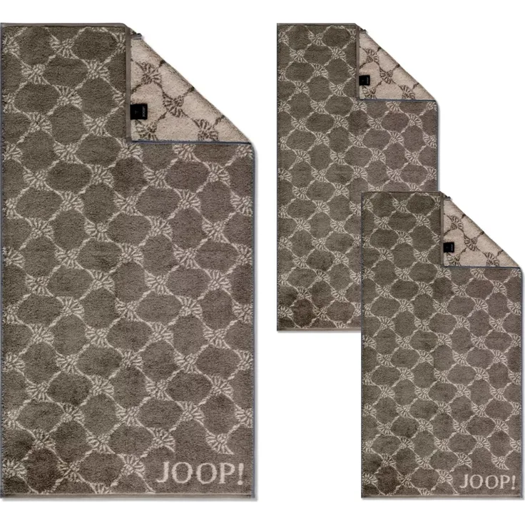 JOOP! Handtuch Duschtuch Set 3-teilig 1611-70 Cornflower graphit