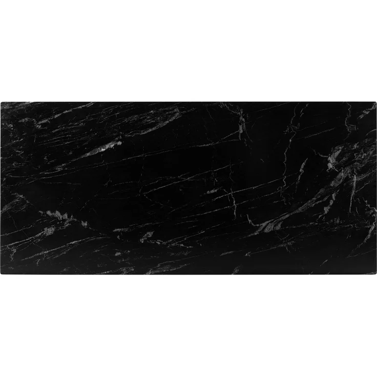 Esstisch 180x100x76 Marmor schwarz / Kreuzgestell Eisen Antik Messing BARCELONA #401 – Bild 2