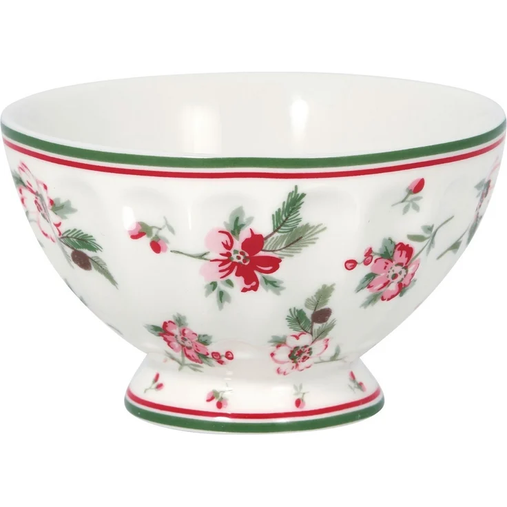 Greengate Schale Astrid French Bowl medium white 10cm, Steinzeug, (Bowls) – Bild 1