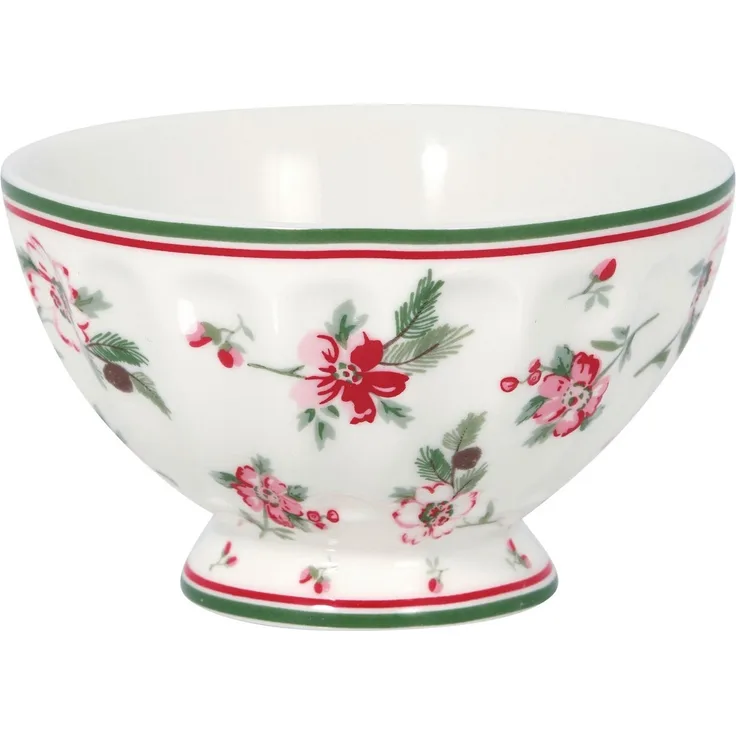 Greengate Schale Astrid French Bowl medium white 10cm, Steinzeug, (Bowls)