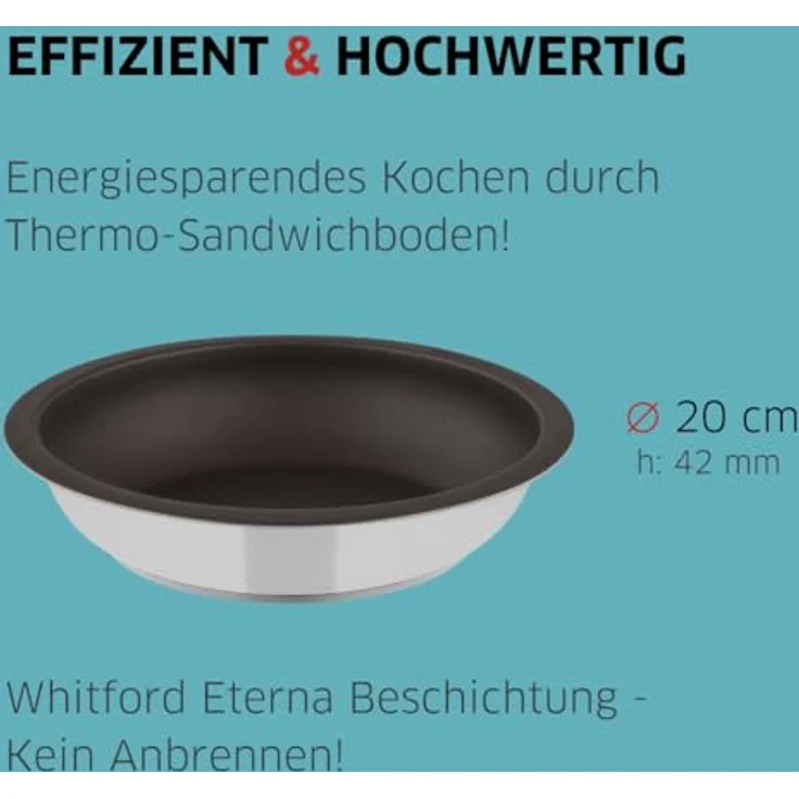 Kuppels QUICK CLACK PRO Pfanne mit Beschichtung 20 cm silber – Bild 3