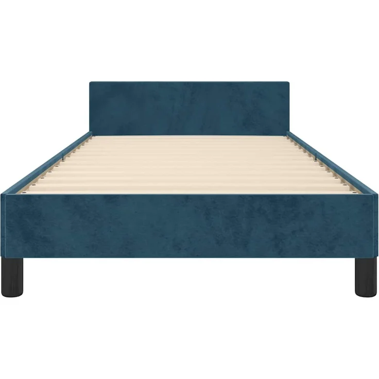 Einzelbettgestell Design für Erwachsene ohne Matratze Dunkelblau 80x200 cm Samt d4387e – Bild 6