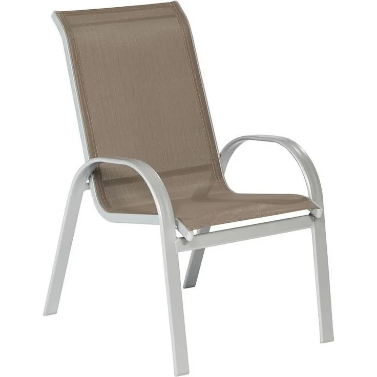 Merxx Stapelsessel Gartenstuhlset Amalfi taupe (2 x Gartenstuhl)