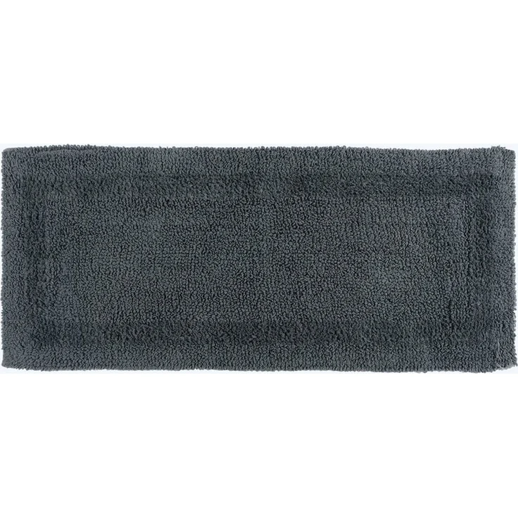 Homescapes Badematte Badläufer grau 40x100 cm aus 100% Baumwolle, Höhe 20 mm, Baumwolle, rechteckig, 40 x 100 cm – Bild 1