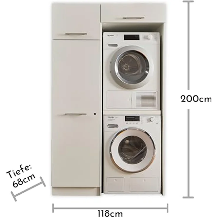Laundreezy Mehrzweckschrank-Set LAUNDREEZY LDLK2, Breite 117,5 cm – Bild 4