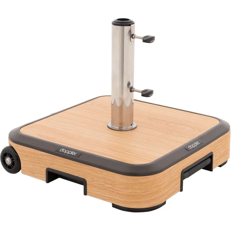Doppler Alu-Wood Trolley Sockel Rollsockel 50 kg Holzoptik 56 x 56 cm 85897AWGT – Bild 2