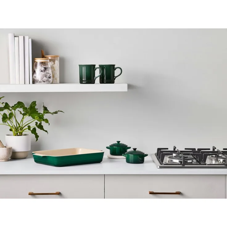 LE CREUSET Backform Auflaufform Klassik rechteckig meringue 25/32cm Set 2tlg